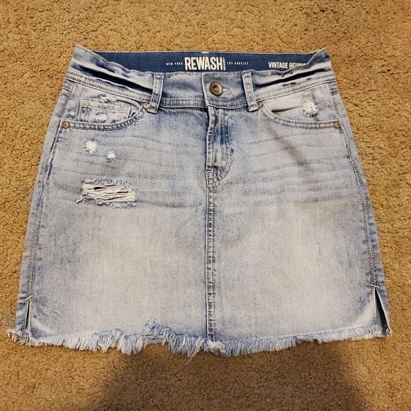 rewash denim skirt